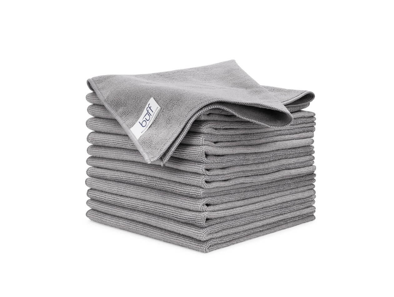 12 in. x 12 in. Gray Microfiber Washcloths (48-Pack)