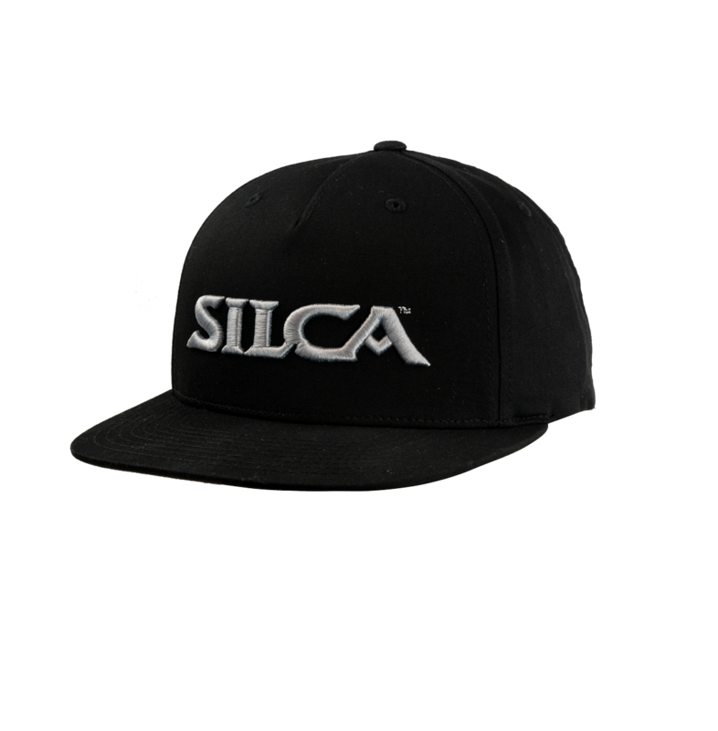 Silca hat | Flat Bill Hat Black w/Silver 3D logo | Hat | Bike Hat